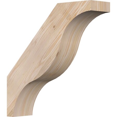 Ekena Millwork 5 1/2"W x 22"D x 22"H Funston Smooth Knee Brace, Douglas Fir BRC06X22X22FST00SDF